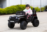 Jeep Inspired Remote Controlled Ride-on Electric Car (Black) - Front View