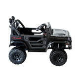 Jeep Inspired Remote Controlled Ride-on Electric Car (Black) - Top-Down View