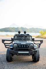 Jeep Inspired Remote Controlled Ride-on Electric Car (Black) - Close-Up Angle
