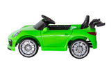 Porsche-inspired Design Ride-on (Green) Electric Car with Parental Remote Control - Top-Down View