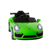 Porsche-inspired Design Ride-on (Green) Electric Car with Parental Remote Control - Rear View