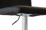 2 Comfortable Bar Stools (Black) w/ Adjustable Height, 90-112cm
