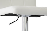 2 Comfortable Bar Stools (White) w/ Adjustable Height, 90-112cm - Top-Down View