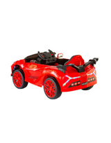 Ferrari Inspired 12V Ride-on Electric Car with Remote Control - Red - Side View