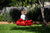Ferrari Inspired 12V Ride-on Electric Car with Remote Control - Red - Close-Up Angle