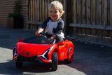 Ferrari Inspired 12V Ride-on Electric Car with Remote Control - Red - Low Angle