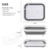 Collapsible Dish Rack with Utensil Section Space-Saving Drying Rack for Compact Kitchens & Camping - Top-Down View
