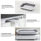 Collapsible Dish Rack with Utensil Section Space-Saving Drying Rack for Compact Kitchens & Camping - Extra Image