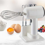 20cm Cordless Hand Mixer w/ Stand for Home Cooking & Baking - Front View