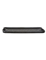 Oil-seasoned Ready to use 50.7x25.8cm Reversible Cast Iron Grill - Black - Rear View