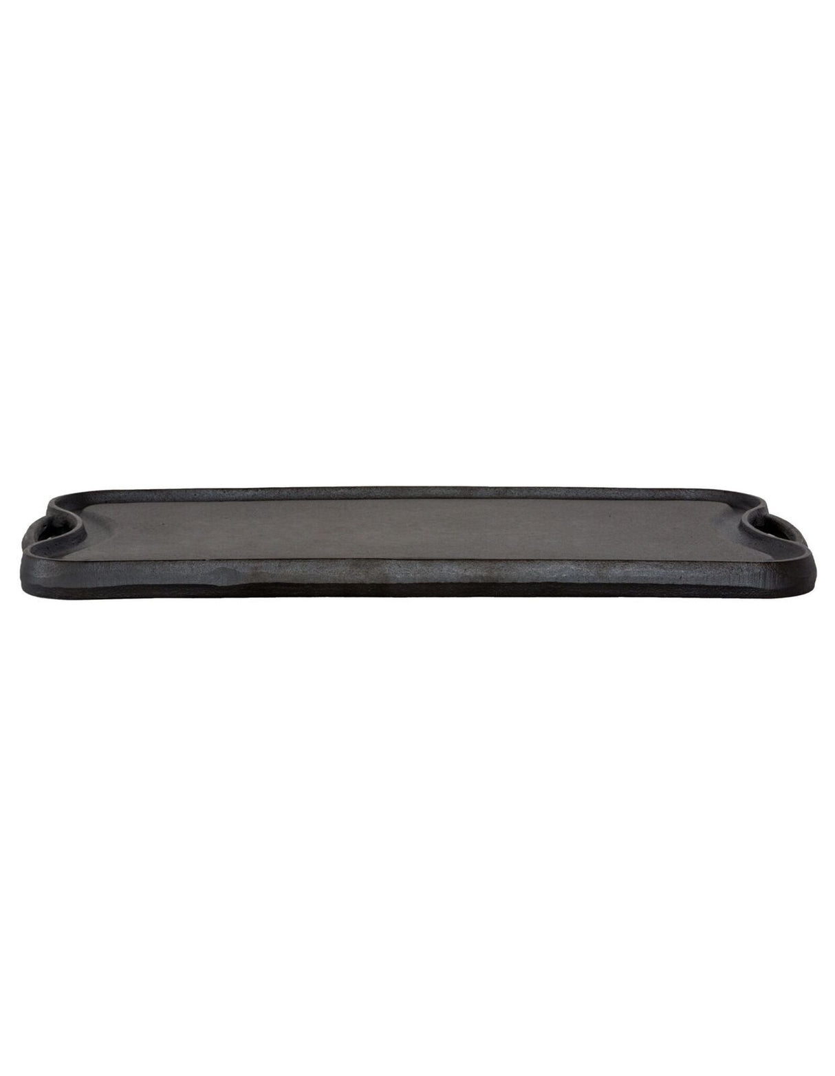 Oil-seasoned Ready to use 50.7x25.8cm Reversible Cast Iron Grill - Black