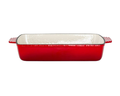 Enamelled Cast Iron 38.5x23cm Rectangular Roaster (3.4L) - Red