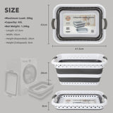 45L Space Saving  Laundry Basket,  Collapsible Hamper for Dorms, RVs, Homes & Garages - Front View