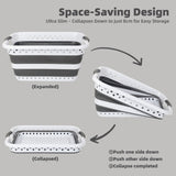 45L Space Saving  Laundry Basket,  Collapsible Hamper for Dorms, RVs, Homes & Garages - Low Angle