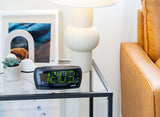 Large Number Alarm Clock & AM/FM Radio, Bold Green LED Time Screen - Front View