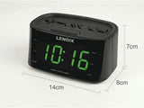 Smartphone-Charging Alarm Clock & FM Radio (Black) w/ USB Port