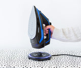 Cordless Steam Iron w/ Ceramic Soleplate, 360 degree Charging Base, Self-Cleaning - Top-Down View