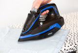Cordless Steam Iron w/ Ceramic Soleplate, 360 degree Charging Base, Self-Cleaning - Rear View