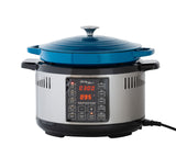 6.5L Smart Digital Dutch Oven w/ 8 Cook Settings, Stainless Steel - Top-Down View