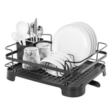 Steel Frame Dish Drying Rack Durable Steel Frame, Removable Utensil Holder, Compact Size for Small Kitchens & Apartments - Top-Down View