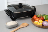 Stone Electric Fry Pan for Cooking, 7.2L Capacity, Non-Stick - Top-Down View