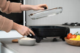 Stone Electric Fry Pan for Cooking, 7.2L Capacity, Non-Stick - 45-Degree Angle