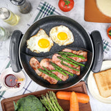 Electric Fry Pan with Cooking Divider, 3.5L Capacity, Non-Stick - Front View
