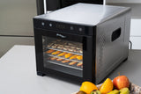 Stainless Steel Food Dehydrator with Large Capacity 6 Trays - 45-Degree Angle