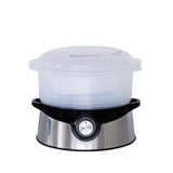 3 Tier Food Steamer with Stainless Steel Base - Top-Down View
