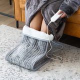 Plush flannel fleece Foot Warmer with 4 Temperature Settings - Front View