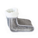 Plush flannel fleece Foot Warmer with 4 Temperature Settings - 45-Degree Angle