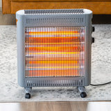 2200W Quartz Infrared Radiant Heater with Adjustable Thermostat and 2 Power Settings - Side View
