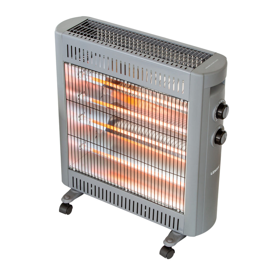 2200W Quartz Infrared Radiant Heater with Adjustable Thermostat and 2 Power Settings