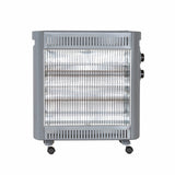 2200W Quartz Infrared Radiant Heater with Adjustable Thermostat and 2 Power Settings - Close-Up Angle