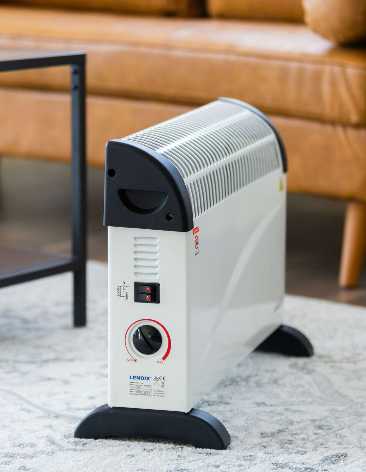 2000W Portable Convector Heater with 3 Adjustable Heat Settings