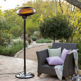2000W 2.1m Free Standing Adjustable Portable Outdoor Electric Patio Heater Black - Front View
