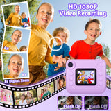 Kids 48MP Instant Print Camera with Dual Lens and 1080P HD Video - Side View