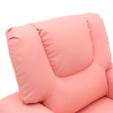 Pink Kids push back recliner chair with cup holder - Rear View