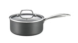 8-Piece Cookware Set with Non-stick Coating and Glass Lids - Top-Down View