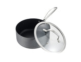 8-Piece Cookware Set with Non-stick Coating and Glass Lids - 45-Degree Angle