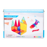 48 Pcs non-toxic STEM Educational, Durable Magnetic Tiles/Puzzle with Storage Bag - Top-Down View