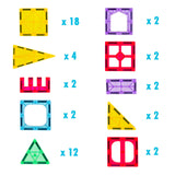 48 Pcs non-toxic STEM Educational, Durable Magnetic Tiles/Puzzle with Storage Bag - 45-Degree Angle