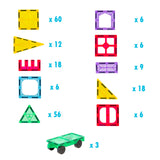 200 Pcs non-toxic STEM Educational, Durable Magnetic Tiles/Puzzle with Storage Bag - Top-Down View