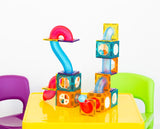 88 Pcs non-toxic STEM Educational, Durable Magnetic Tiles/Puzzle with Storage Bag - Front View