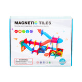 118 Pcs non-toxic STEM Educational, Durable Magnetic Tiles/Puzzle with Storage Bag - Rear View