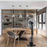 Freestanding Air Cooling Fan w/Misting Water Spray, W40cm, H1.2m + RC - 45-Degree Angle