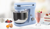 1200W Mix Master 5L Kitchen Stand (Blue) w/ Bowl/ Whisk/ Beater - Top-Down View