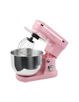 1200W Mix Master 5L Kitchen Stand (Pink) w/ Bowl/ Whisk/ Beater - Side View