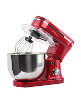 1200W Mix Master 5L Kitchen Stand (Red) w/ Bowl/ Whisk/ Beater - Top-Down View