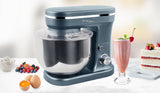 1200W Mix Master 5L Kitchen Stand (Dark Blue) w/ Whisk & Beater - Front View